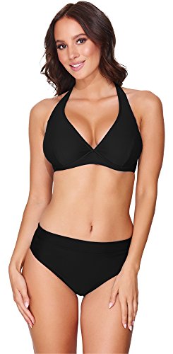 Merry Style Damen Bikini Set 74RN24 (Schwarz, Cup 80 C/Unterteil 40) von Merry Style