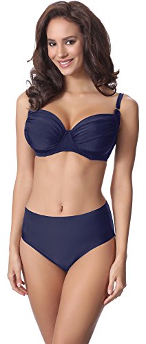 Merry Style Damen Bikini Set P61472W (Navy, Cup 80 E/Unterteil 40) von Merry Style