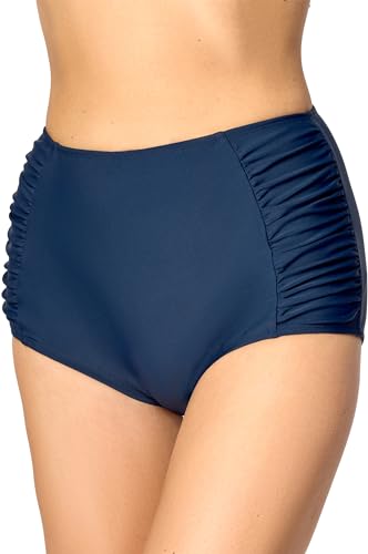 Merry Style Damen Bikinislip MS10-119 Bikinihose Bauch Weg Effekt (Dunkelblau (6219), 42) von Merry Style