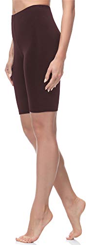 Merry Style Damen Sport Leggings kurz Sportleggings Radlerhose Sporthose aus Baumwolle MS10-200 (Braun, L) von Merry Style