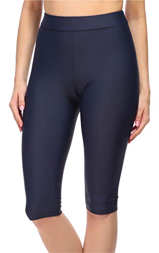 Merry Style Damen Lange Badeshorts Kurze Leggings MS10-334(Marineblau-6007,42) von Merry Style