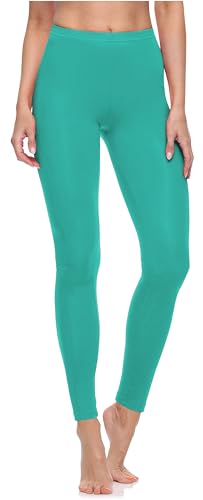 Merry Style Damen Lange Leggings aus Baumwolle MS10-198 (Dunkeltürkis, S) von Merry Style