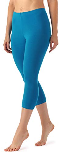 Merry Style Damen Leggings 3/4 Capri Leggings aus Viskose MS10-144 (Blau, L) von Merry Style