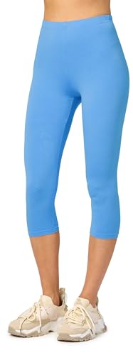 Merry Style Damen Leggings 3/4 Capri Leggings aus Viskose MS10-144 (Blau, S) von Merry Style