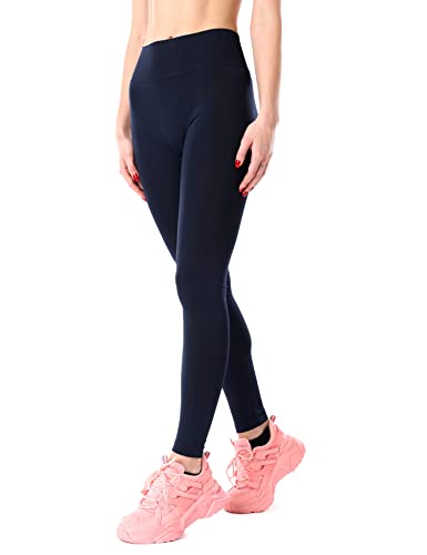 Merry Style Damen Nahtlose Leggings mit breitem Komfortbund MSGI056 (Dunkelblau, L) von Merry Style