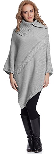 Merry Style Damen Poncho 2V3T1 (Grau) von Merry Style