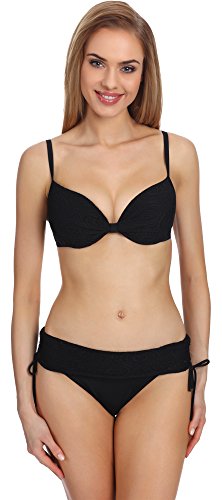 Merry Style Damen Push Up Bikini Set P504-55 (Schwarz, Cup 70 D/Unterteil 36) von Merry Style