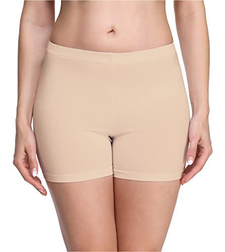 Merry Style Damen Shorts Radlerhose Unterhose Hotpants Kurze Hose Boxershorts aus Viskose MS10-283(Beige,XXL) von Merry Style