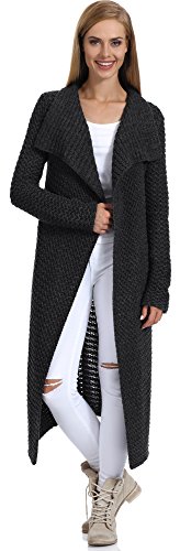 Merry Style Damen Strickjacke H4Z3L (Schwarz, S/M) von Merry Style