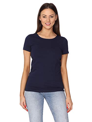 Merry Style Damen T-Shirt Kurzarm MS10-370 (Navy, L) von Merry Style