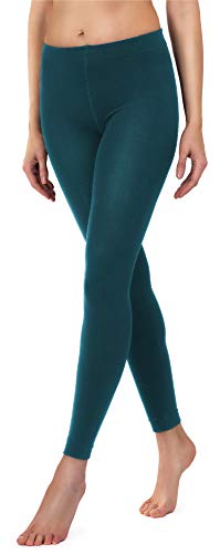 Merry Style Damen Thermo Leggings mit Innenfleece 24550 gefüttert Extra Warm (Dunkelgrün, 48-50) von Merry Style