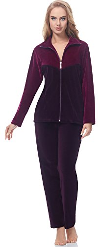 Merry Style Damen Velours Freizeitanzug Hausanzug MSMG001 (Fuchsia (Kein Aufdruck)(1723), 3XL) von Merry Style