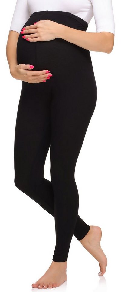 Merry Style Umstandsleggings Damen Lange Umstandsleggings aus Viskose MS10-297 (1-tlg) elastischer Bund von Merry Style