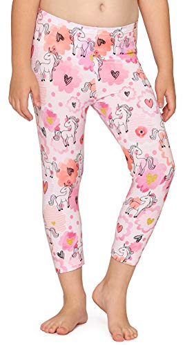 Merry Style Mädchen 3/4 Leggings MS10-405(Weiß/Einhorn,158) von Merry Style