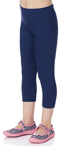 Merry Style Mädchen 3/4 Leggings aus Viskose MS10-131 (Marineblau, 128) von Merry Style