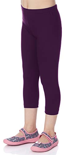 Merry Style Mädchen 3/4 Leggings aus Viskose MS10-131 (Pflaume, 134 cm) von Merry Style