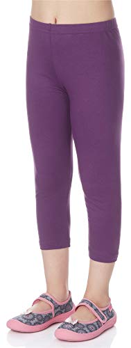 Merry Style Mädchen 3/4 Leggings aus Viskose MS10-131 (Purpur, 128 cm) von Merry Style