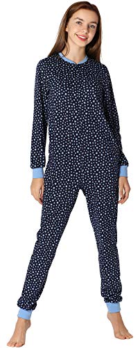 Merry Style Mädchen Jugend Schlafanzug Strampelanzug Schlafoverall(Blau/Sterne, 176) von Merry Style