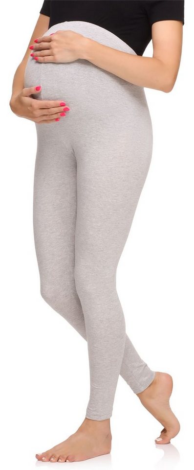 Merry Style Umstandsleggings Damen Lange Umstandsleggings aus Viskose MS10-297 (1-tlg) elastischer Bund von Merry Style