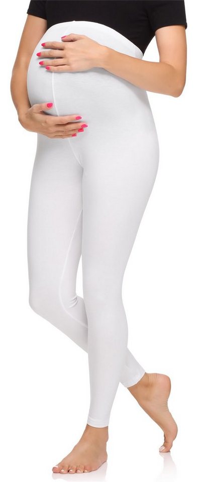 Merry Style Umstandsleggings Damen Lange Umstandsleggings aus Viskose MS10-297 (1-tlg) elastischer Bund von Merry Style