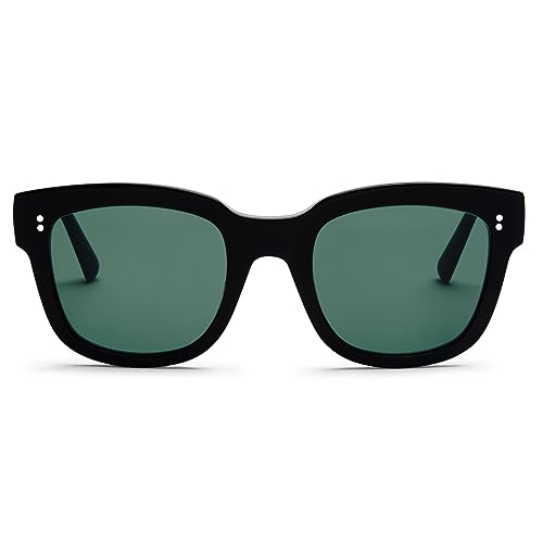 MessyWeekend Sonnenbrille Damen Rechteckig, handgefertigte große Acetat Rahmen - Gläser mit vollem UV400 Schutz - Leichtem Cat Eye, Coole Sonnenbrille für Frauen - Sunglasses Women Vintage - LIV von MessyWeekend