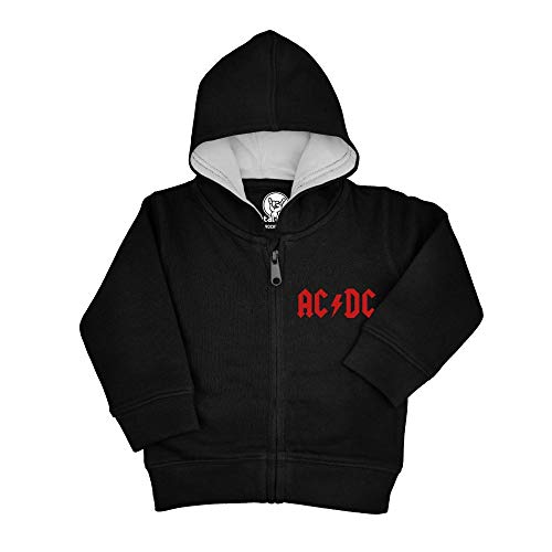 Metal Kids AC/DC (Black Ice) - Baby Kapuzenjacke, schwarz, Größe 56/62 (0-6 Monate), offizielles Band-Merch von Metal Kids