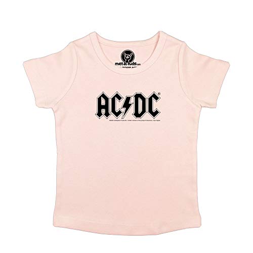 Metal Kids AC/DC (Logo) - Girly Shirt, Hellrosa, Größe 164 (13-14 Jahre), offizielles Band-Merch von Metal Kids