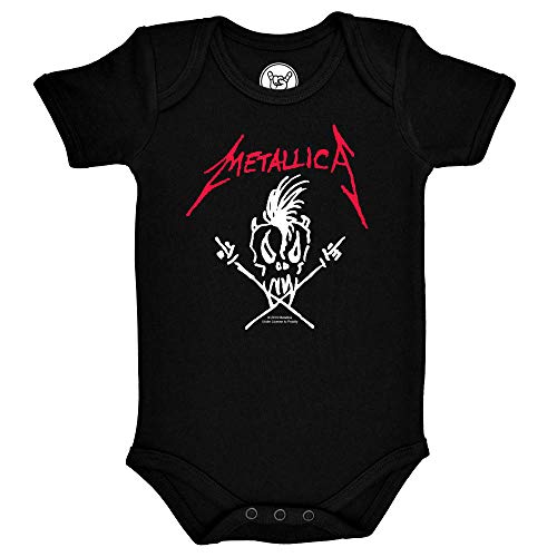 Metal Kids Metallica (Scary Guy) - Baby Body, schwarz, Größe 56/62 (0-6 Monate), offizielles Band-Merch von Metal Kids