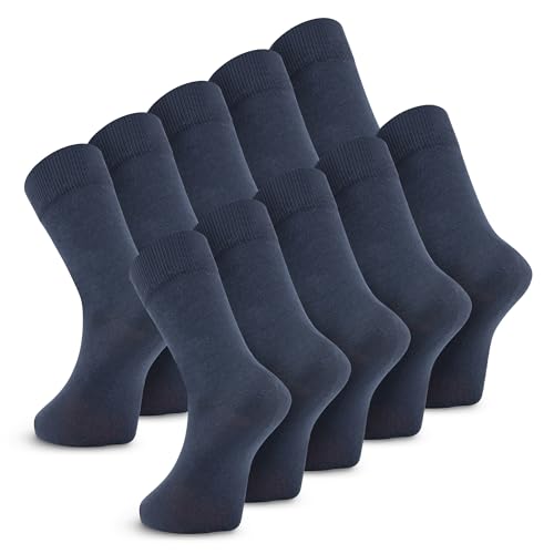 Metrium 10 Paar Business Socken, Herren Socken, Damen Socken, Komfort-Bund ohne drückende Naht. Alltag Socken von Metrium
