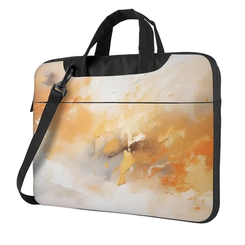 Mexpekil Laptop-Computer-Tasche, abstrakte gelbe Malerei, 33 cm (13 Zoll) Notebook-Schultertasche, Kuriertasche, Aktentasche für Büro, Arbeit, Reisen, multi, 13 Inch von Mexpekil