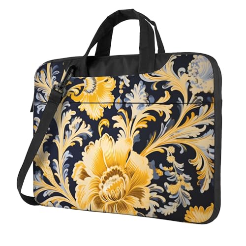Mexpekil Laptoptasche mit ethnischem Blumenmuster, 33 cm (13 Zoll), Messenger-Tasche, Aktentasche für Büro, Arbeit, Reisen, multi, 13 Inch von Mexpekil