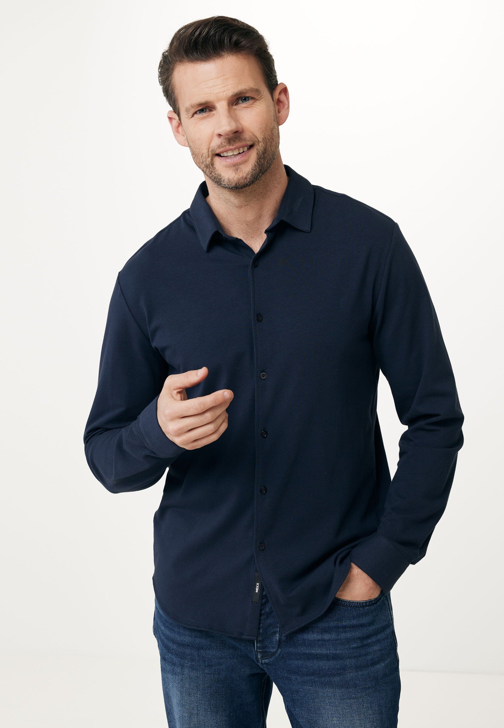 Basic Long Sleeve Shirt Navy von Mexx