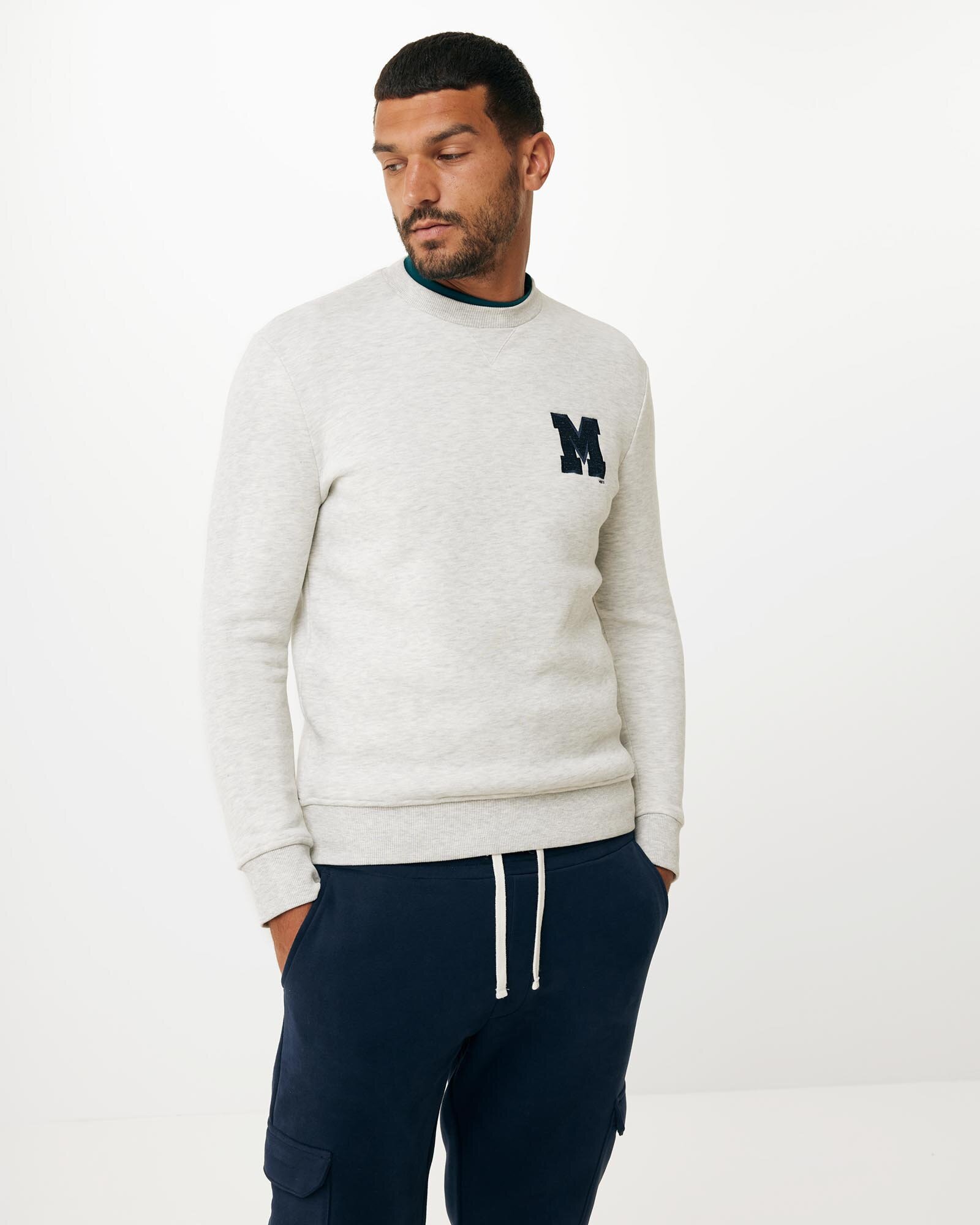 Crew neck sweatshirt with Embroidery Off White Melee von Mexx