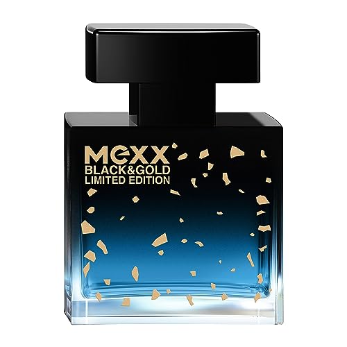 Mexx Black & Gold Limited Edition Man Eau de Toilette, holzig-fruchtiger Herrenduft, 30ml von Mexx