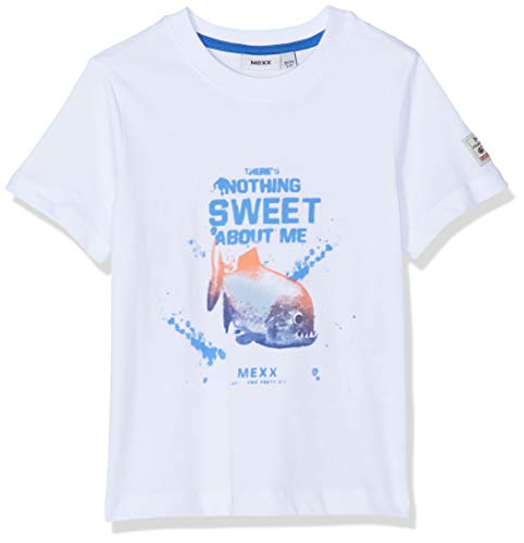 Mexx Jungen T-Shirt, Weiß (Bright White 110601), 104 (Herstellergröße: 98-104) von Mexx