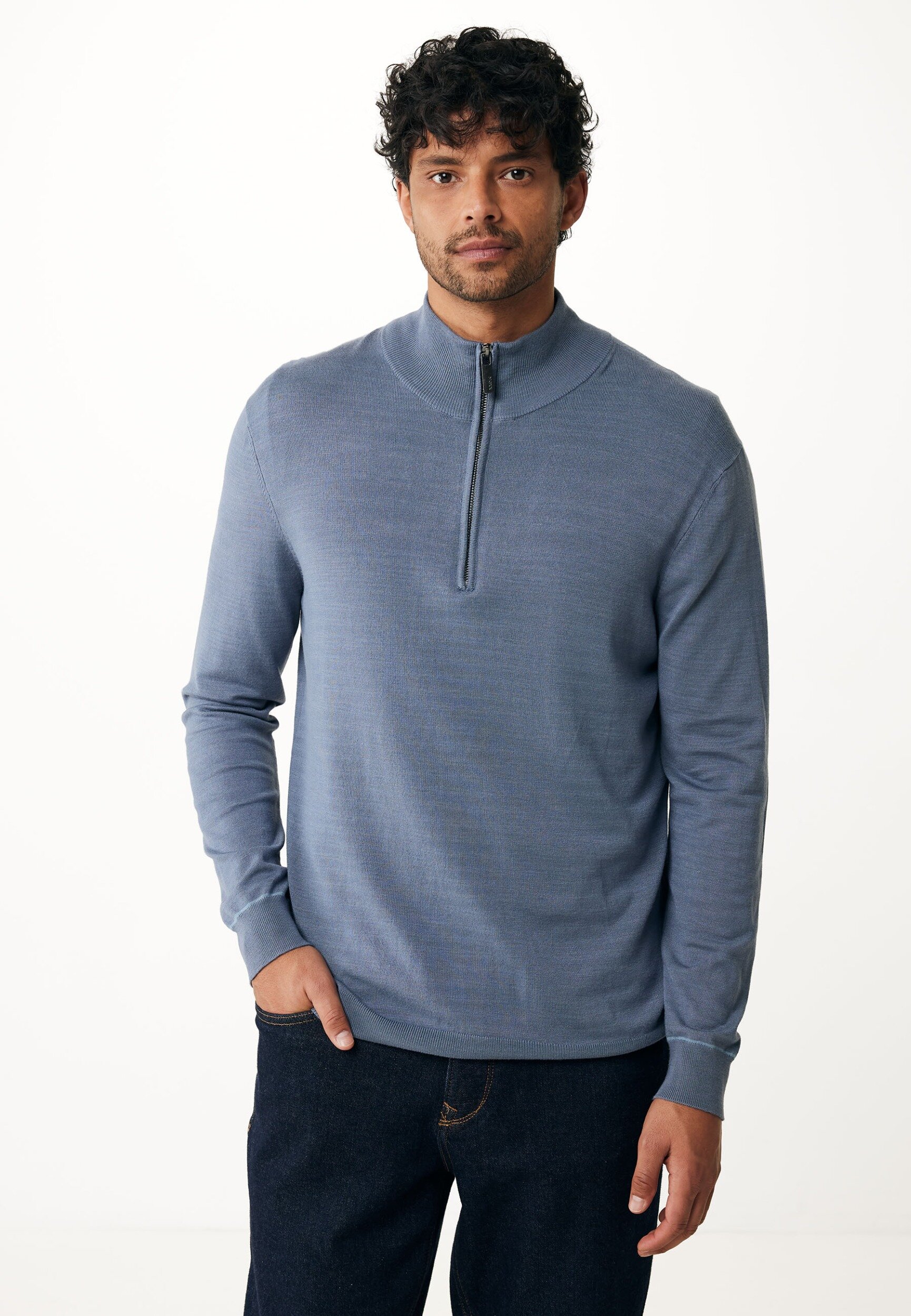 Pullover Gestrickt James Blau Pullover Gestrickt James Blau von Mexx