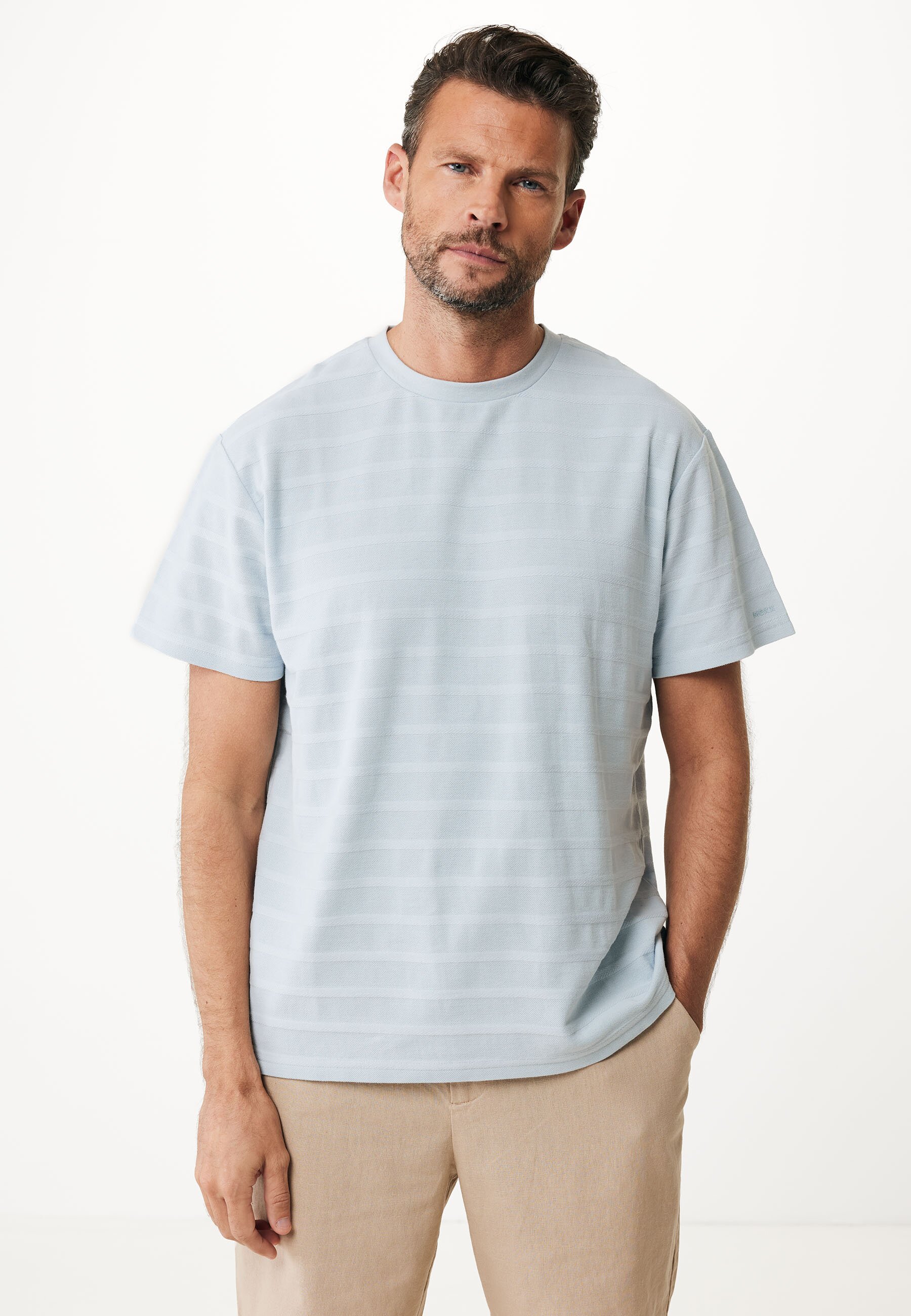 T-Shirt Pique Blau von Mexx