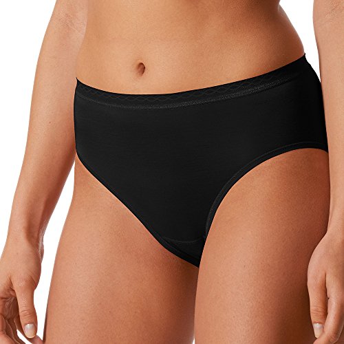 Mey 2er Pack Damen Hüftslips Lights - 89202 - Schwarz - Größe 46 - Damen Hipster ohne Seitennähte - Baumwolle + Viskose von Mey