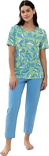 Mey Nachtwäsche Serie Danielle Damen Schlafanzüge 7/8 Summer Blue XL(44) von Mey