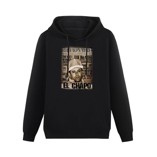 Billionaire EL Chapo Most Wanted Graphic Drug Lord JAOQUIN Guzman Prison Hoodies Long Sleeve Pullover Loose Hoody Sweatershirt L von Mgdk