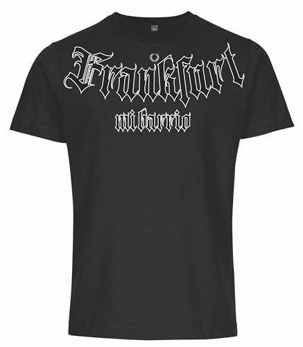 Mi Barrio, La Familia Frankfurt Herren T-Shirt Schwarz auf Schwarz (M) von Mi Barrio