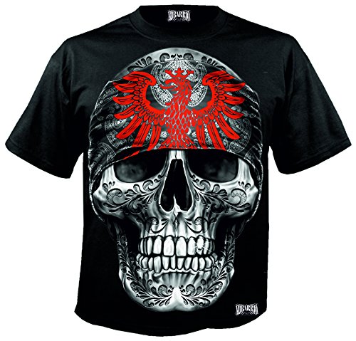 Mi Barrio Art Skull Herren T-Shirt, Bembel-Adler-Bandana !!! Achtung FÄLLT GROß AUS WIE 4/5XL aus bei Größe 3XL Bitte EIN XXL bestellen (3XL) von Mi Barrio