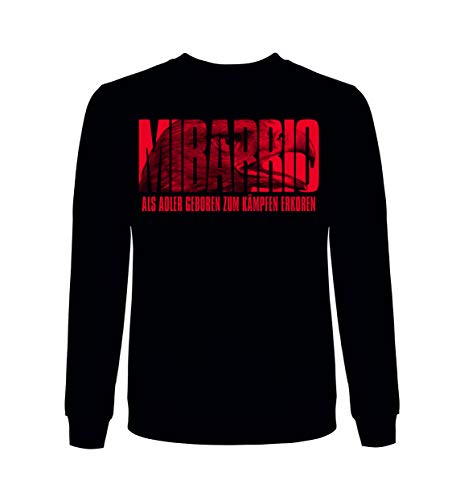 Mi Barrio Sweatshirt, als Adler geboren zum Kämpfen Erkoren, in der Farbe weiß oder schwarz (schwarz, M) von Mi Barrio