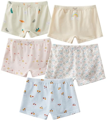 MiSense 5 Paquet Sous-vêtements Filles Culotte Enfants Boxer Slip Fille Coton Caleçon Bébé 2-11 Ans(6-7 Ans,G812-L) von MiSense