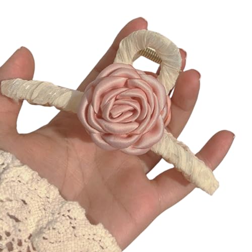 Haarklammer für Damen, rosa Blume, Y2K, süße Haarklammer, Kopfschmuck, Haarschmuck, Kamelie, Haarnadel, Mädchen, Haarspangen für Kinder von Miaelle