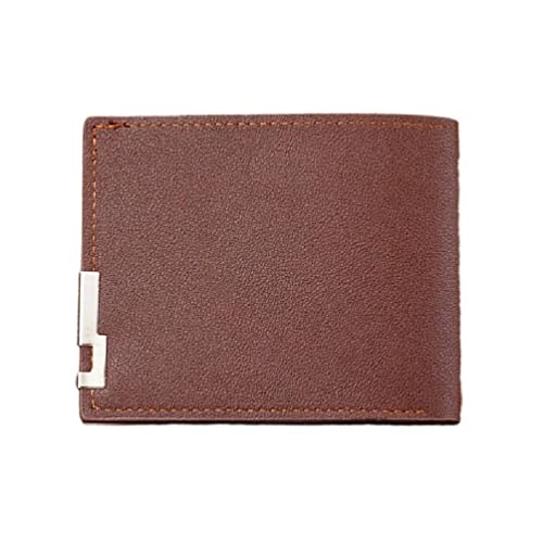 Kurze Brieftaschen aus PU, Bifold Slim Wallet Kartenhalter Business Geschenk Kleingeld Tasche für Männer Münzgeldbörse Geldtasche Männer Geldbörse Slim von Miaelle