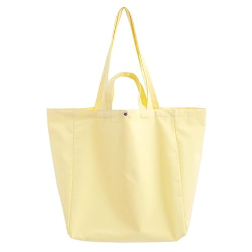 Miaelle Canvas-Tragetasche, einfarbig, Shopper Handtasche für Mädchen und Damen, große Kapazität, Umhängetasche, vielseitige Reisetasche, multifunktionale Handtasche, gelb von Miaelle