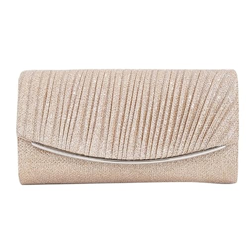 Miaelle Clutches Cocktail-Umhängetasche für Damen, formelle Abendtasche, Party, Bankett, Geldbörse, Handtasche, Umschlagtasche, elegante Handtasche, champagnerfarben von Miaelle