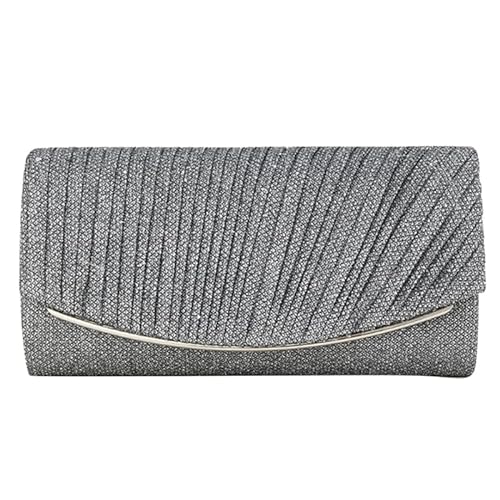 Miaelle Clutches Cocktail-Umhängetasche für Damen, formelle Abendtasche, Party, Bankett, Geldbörse, Handtasche, Umschlagtasche, elegante Handtasche, grau von Miaelle