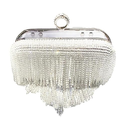 Miaelle Hochzeits-Clutch, Cocktail-Umhängetasche, Damen, formelle Abendtasche, Party, Bankett, Glitzer, Geldbörse, Handtasche, Quasten, Tasche, Clutch, Abendtasche, glitzernde Quasten, Tasche, von Miaelle